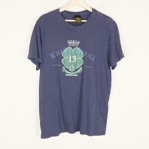 VTG Lucky Brand Blue Lucky 13 Four Leaf Clover Shirt Sz L